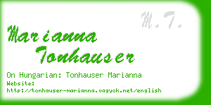 marianna tonhauser business card